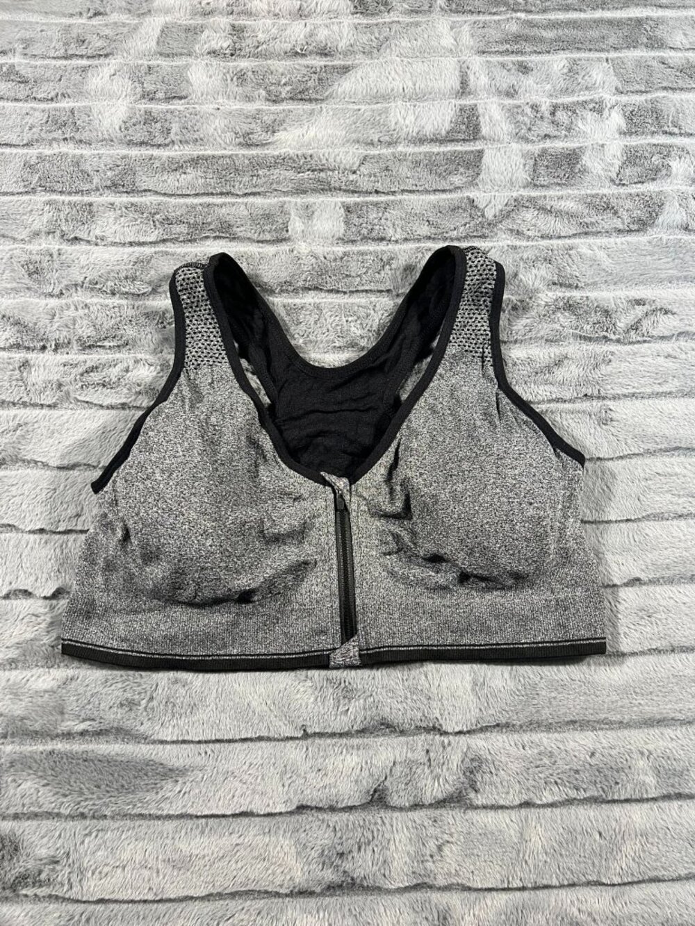 WANAYOU Women's Zip Front Sports Bra XL Post-Surgery Bra,Yoga Sports Bras (Gray)